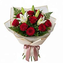 Букет цветов из:  Лилии и Розы #REPLACE_PRED# Восточном Ставропольского края