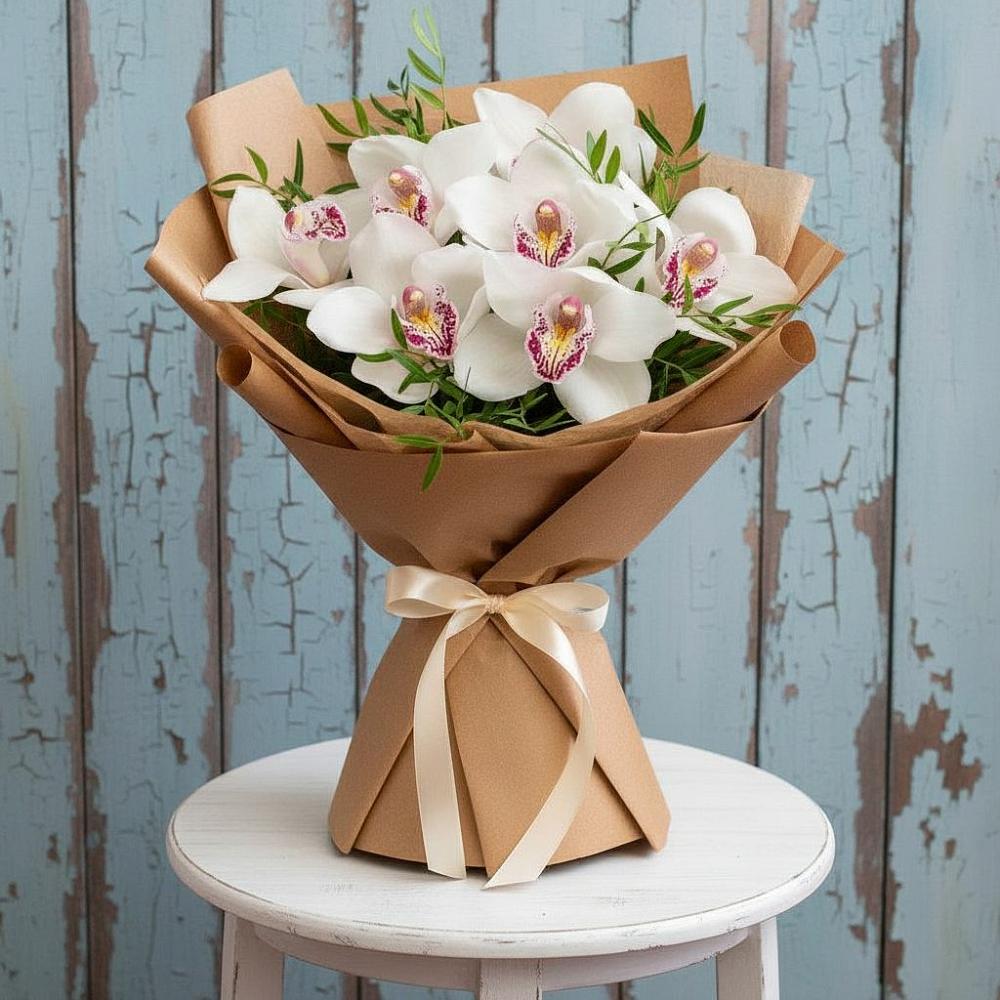 Букет цветов из: Орхидеи и Розы в Восточном Ставропольского края