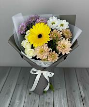 Букет цветов из:  Розы, Герберы и Хризантемы в Восточном Ставропольского края