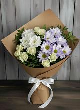 Букет цветов из:  Хризантемы и Розы в Восточном Ставропольского края