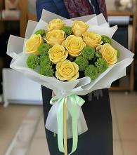 Букет цветов из:  Хризантемы и Розы в Восточном Ставропольского края