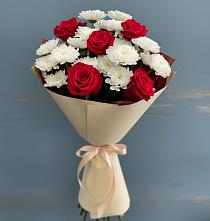 Букет цветов из:  Розы и Хризантемы в Восточном Ставропольского края