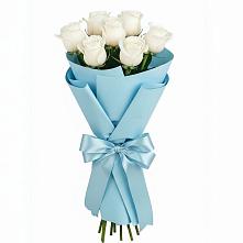 Букет 7 белых роз Проуд в Восточном Ставропольского края