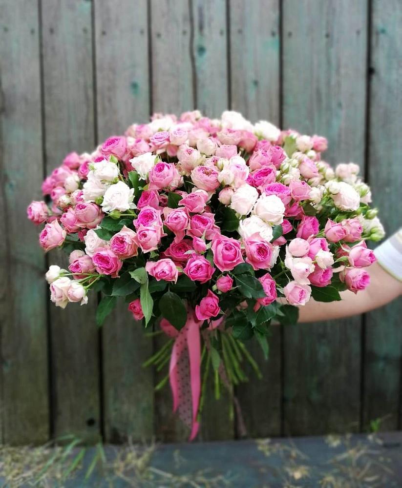 Букет Розовые кустовые розы Натали и Лав Лидия в Восточном Ставропольского края