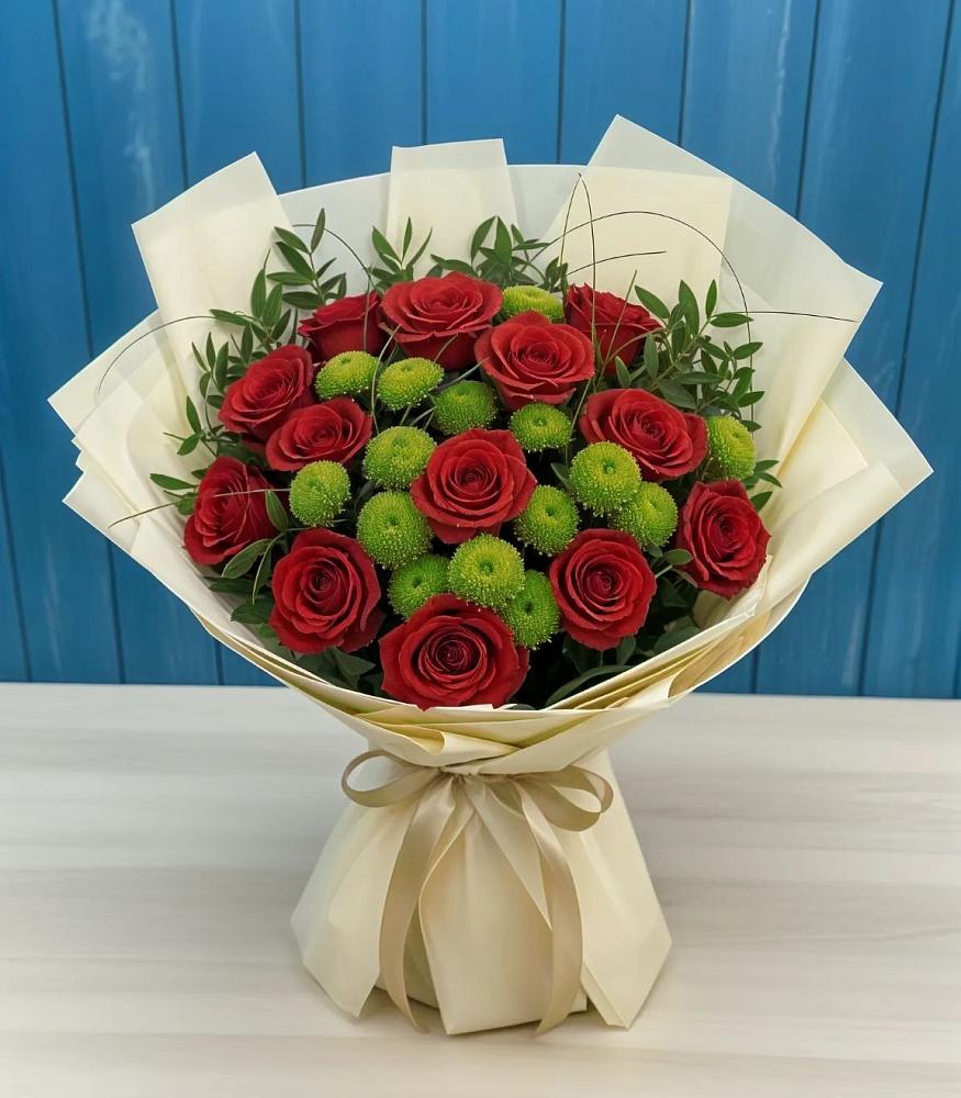 Букет цветов из: Розы и Хризантемы в Восточном Ставропольского края