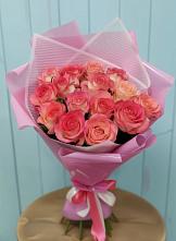 Букет 15 Розовых роз Равель в Восточном Ставропольского края