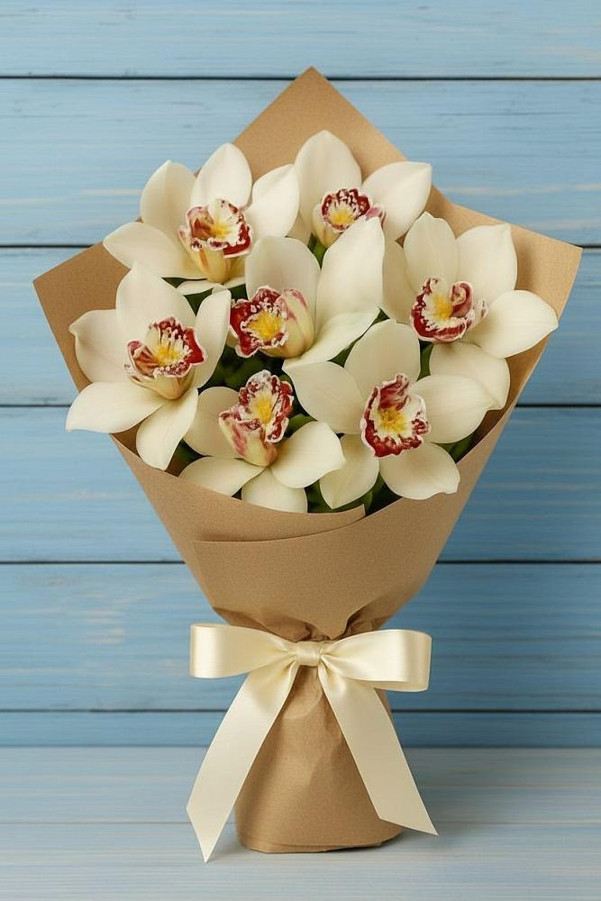 Букет цветов из: Орхидеи и Розы в Восточном Ставропольского края