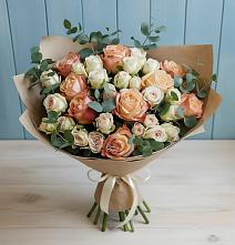 Букет цветов из:  Альстромерии и Розы #REPLACE_PRED# Восточном Ставропольского края