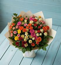 Букет Микс из разноцветных кустовых роз #REPLACE_PRED# Восточном Ставропольского края